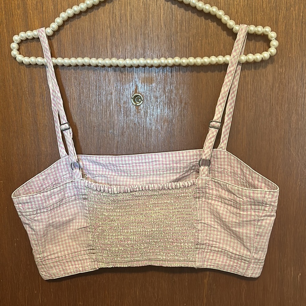 NWOT Free People Checkered Bra Top - Picture 3 of 5